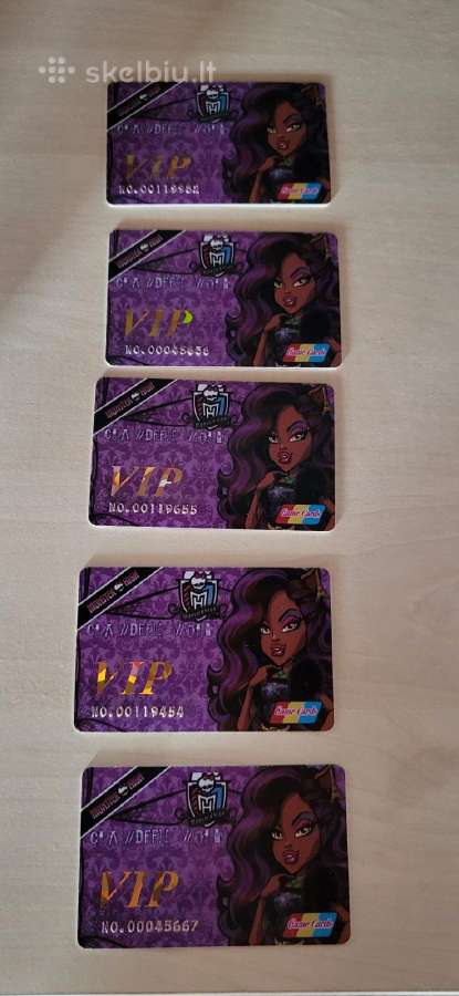 Monster High VIP kolekcinės kortelės - nuotraukos Nr. 4
