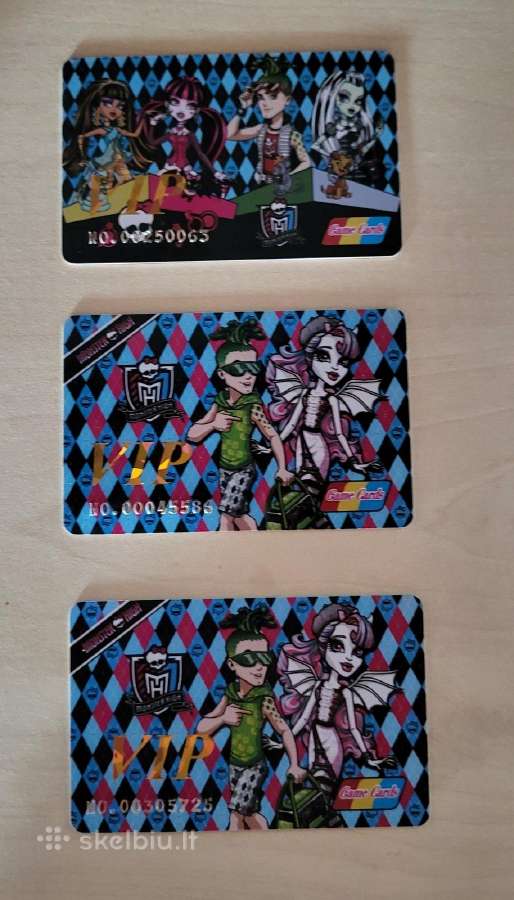 Monster High VIP kolekcinės kortelės - nuotraukos Nr. 5