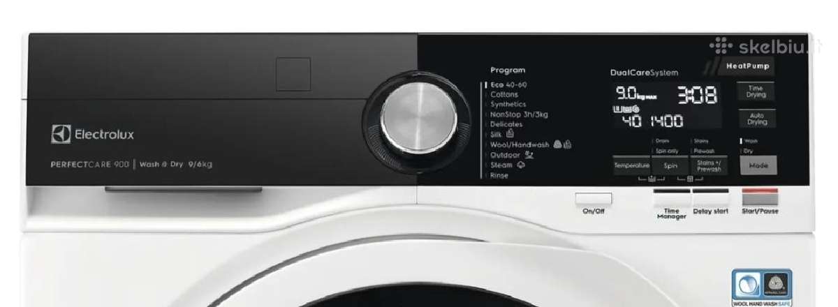 Skalbyklė / Džiovyklė Electrolux 900 9/6kg B - nuotraukos Nr. 2