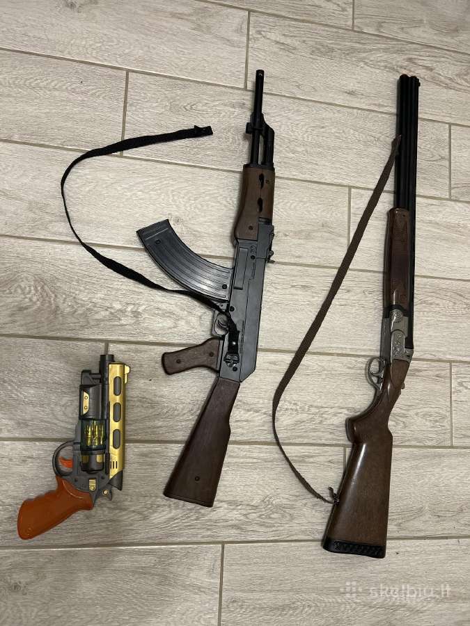 Žaislinis metalinis Ak-47 + Medžioklinis šautuvas