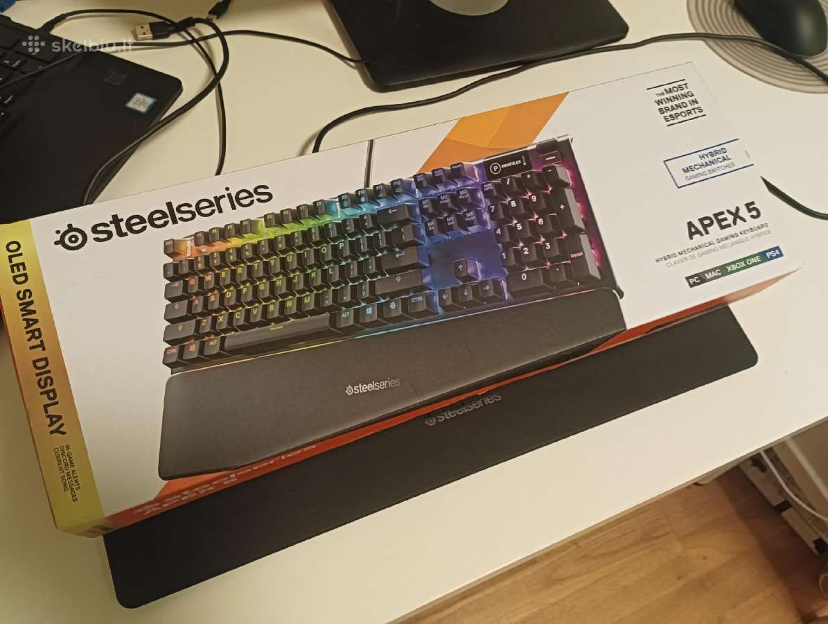 Steelseries apex 5 mechaninė klaviatūra