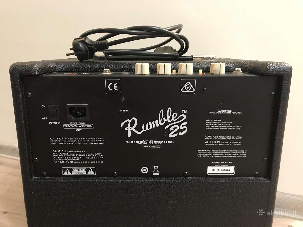 Fender Rumble 25 bosinės gitaros stiprintuvas - nuotraukos Nr. 6