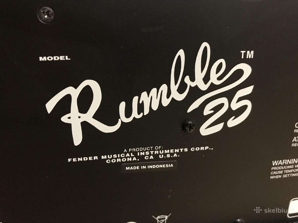 Fender Rumble 25 bosinės gitaros stiprintuvas - nuotraukos Nr. 7