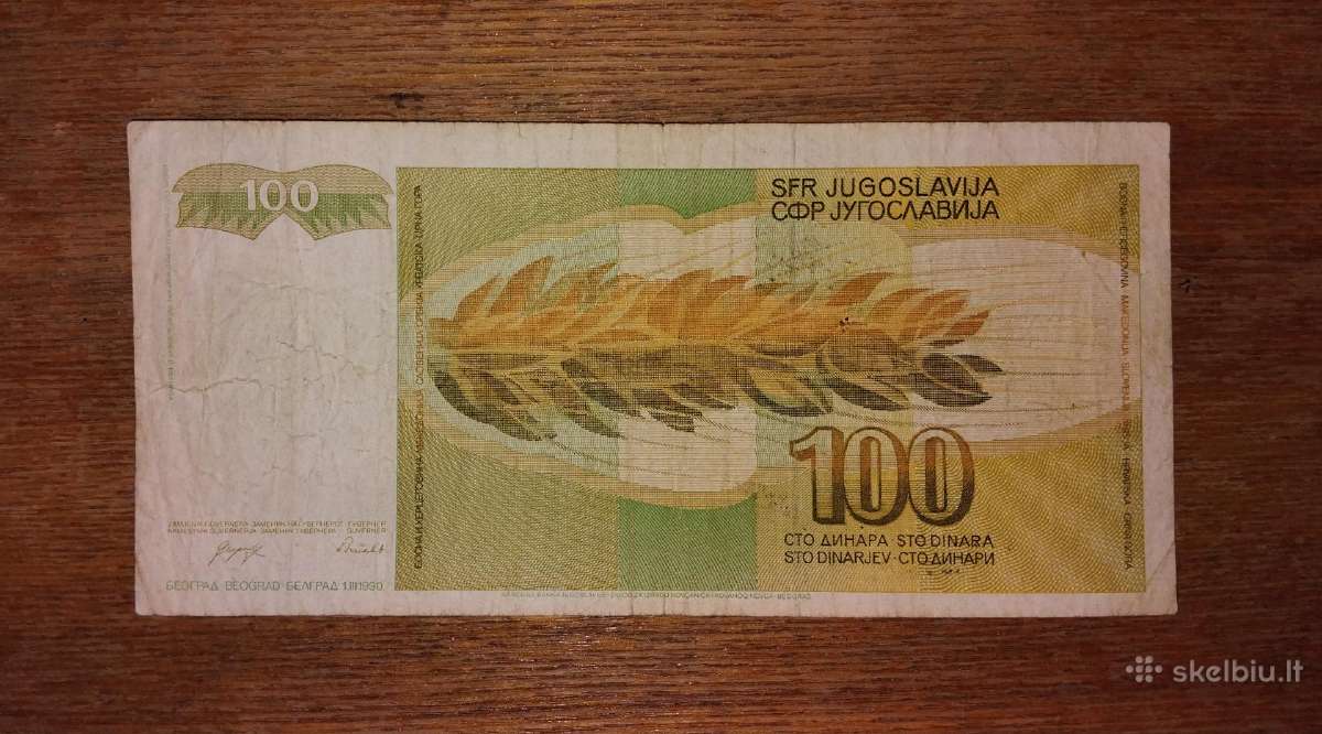 Jugoslavijos 100 dinaru banknotas - nuotraukos Nr. 2