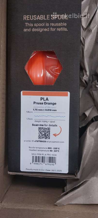 3D Filament Pla (Prusament Nfc) - nuotraukos Nr. 4