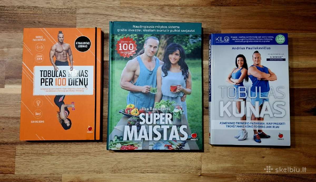 3 knygų rinkinys apie sveiką mitybą, sportą