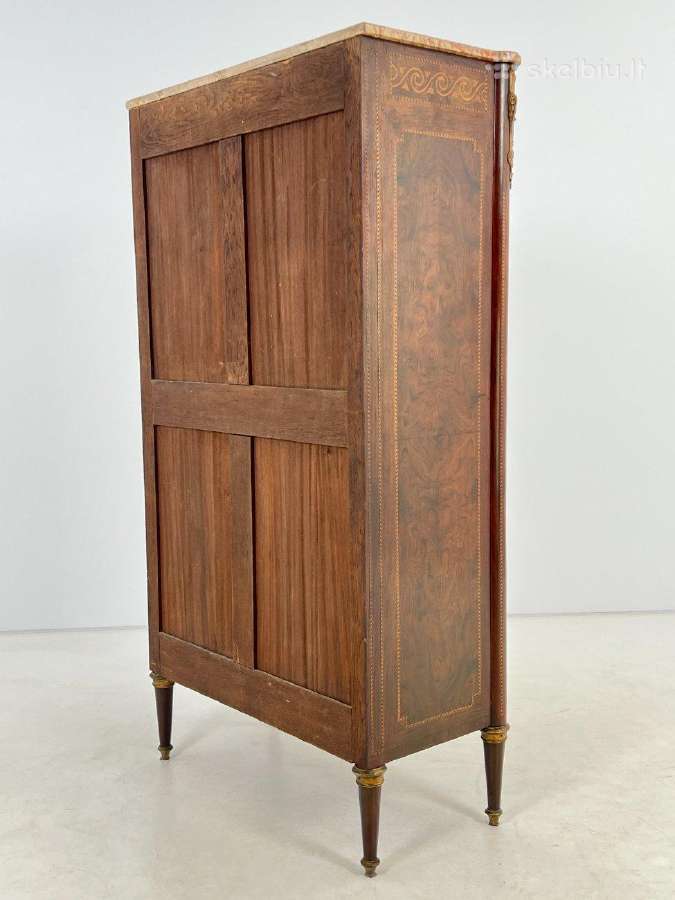 Bydermejerio inkrustuota knygų spinta - nuotraukos Nr. 12