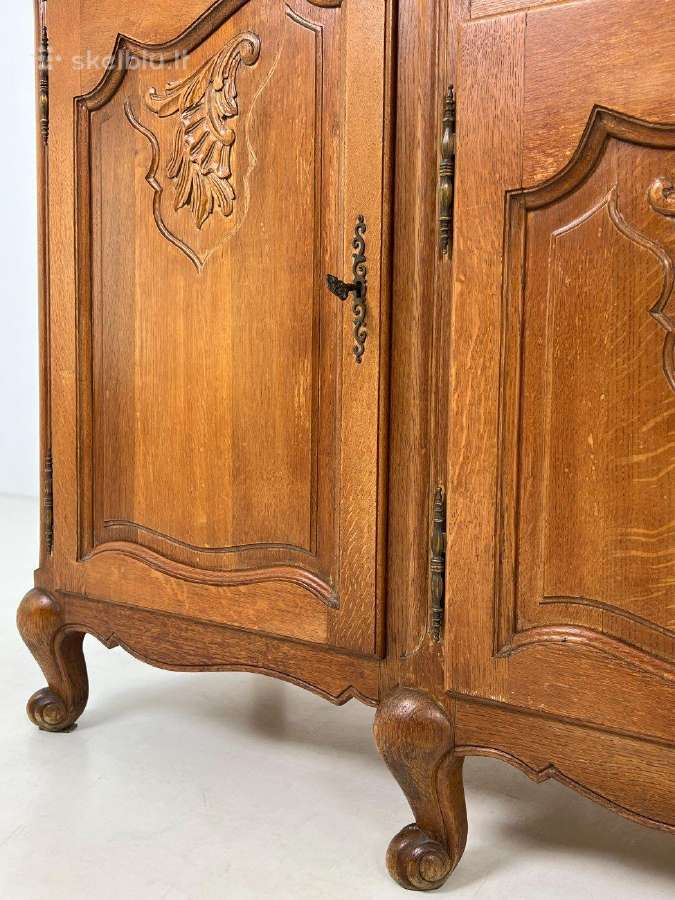 Ąžuolinė keturių durų ir dviejų stalčių komoda - nuotraukos Nr. 10