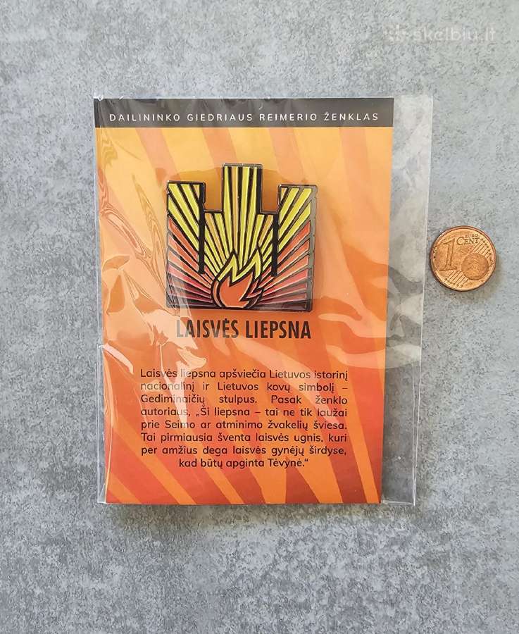 Jubiliejinis sausio 13 ženklas " Laisvės liepsna "