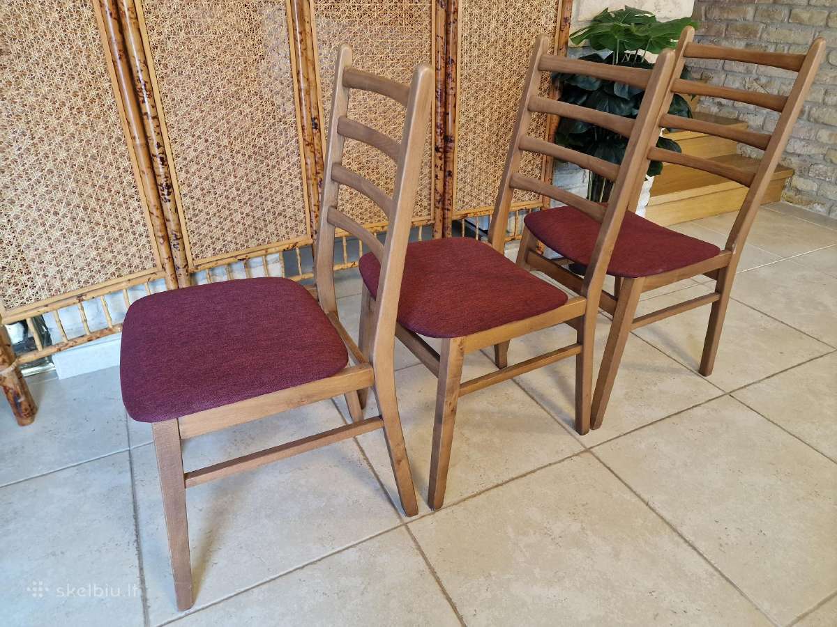 Vintažinės mid century bukmedžio kėdės - nuotraukos Nr. 2