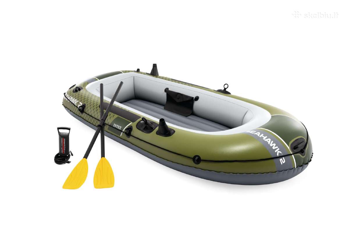 Pripučiama guminė valtis Intex Seahawk 2 Boat Set
