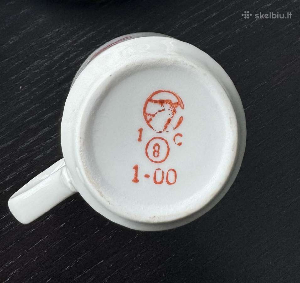 Porcelianinių puodelių rinkinys su lėkštute - nuotraukos Nr. 6