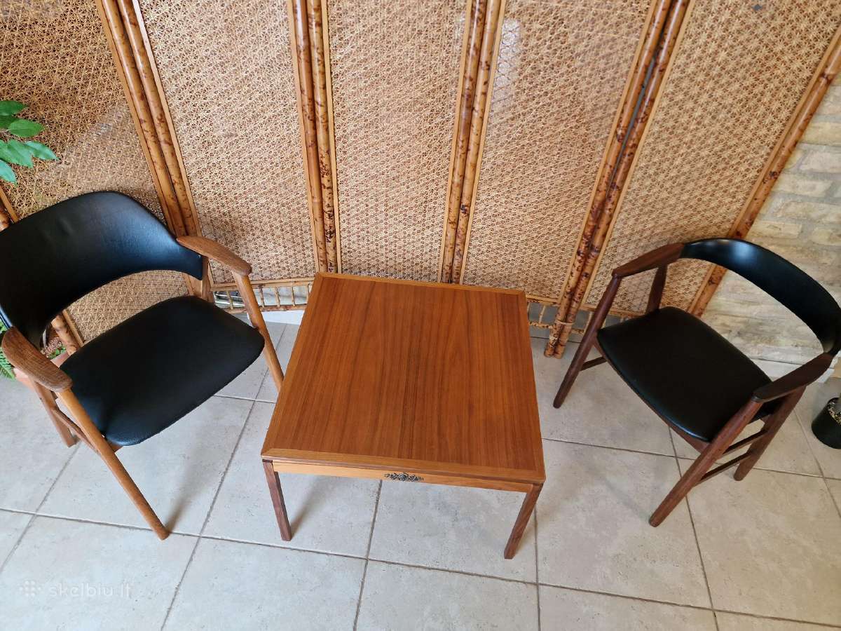 Vintažinis mid century tikmedžio kavos staliukas - nuotraukos Nr. 2