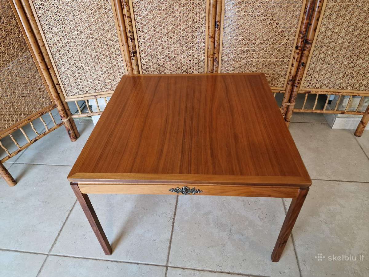 Vintažinis mid century tikmedžio kavos staliukas - nuotraukos Nr. 7