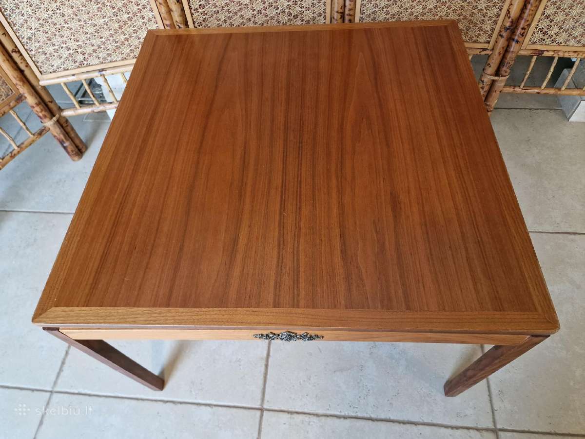 Vintažinis mid century tikmedžio kavos staliukas - nuotraukos Nr. 12