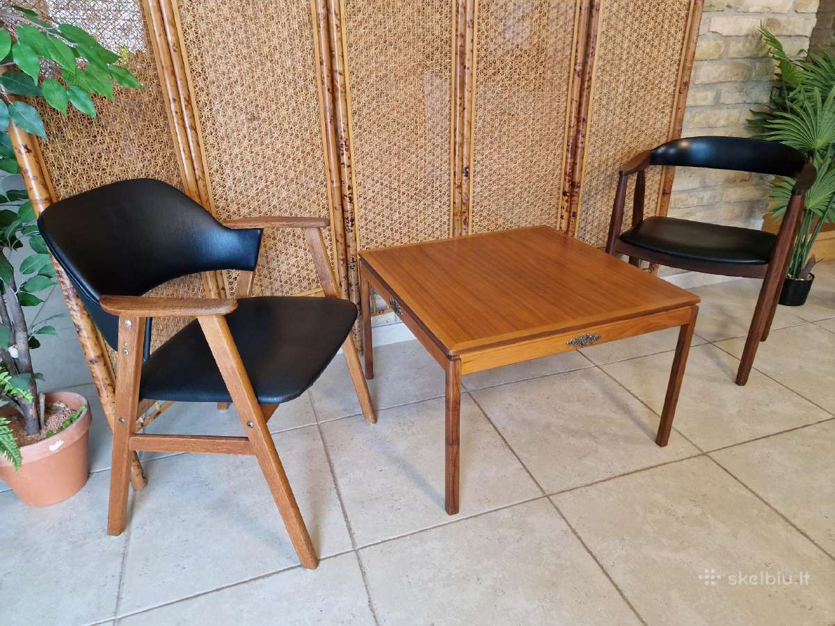 Vintažinis mid century tikmedžio kavos staliukas - nuotraukos Nr. 15