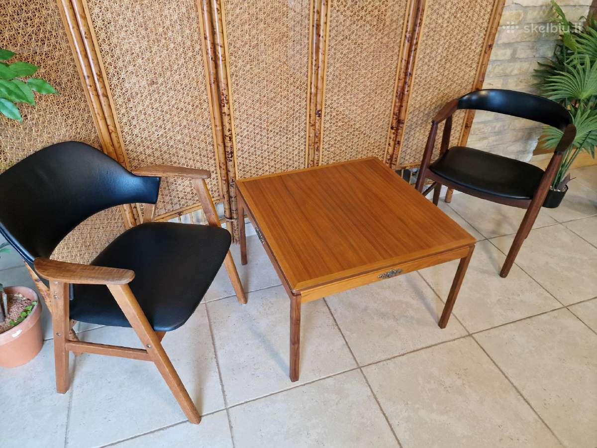 Vintažinis mid century tikmedžio kavos staliukas - nuotraukos Nr. 17