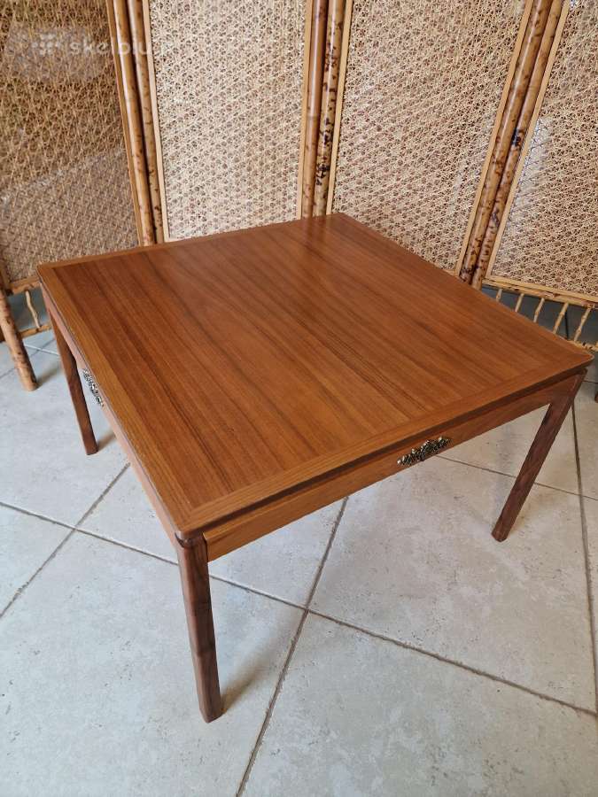 Vintažinis mid century tikmedžio kavos staliukas - nuotraukos Nr. 20
