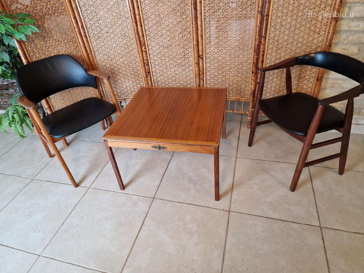 Vintažinis mid century tikmedžio kavos staliukas - nuotraukos Nr. 21