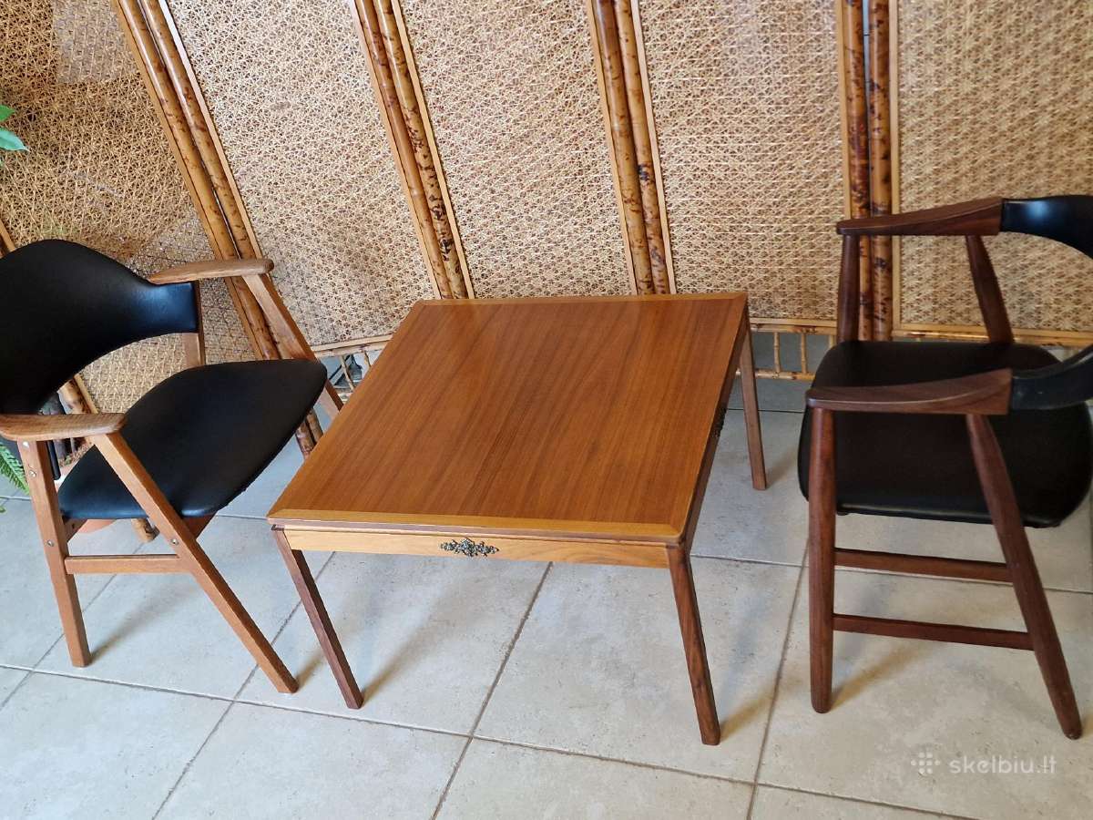 Vintažinis mid century tikmedžio kavos staliukas - nuotraukos Nr. 25