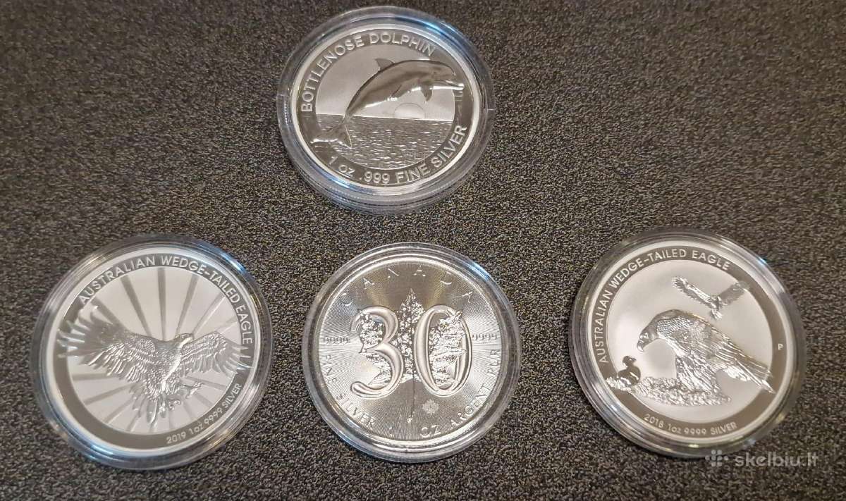 Sidabrinės 1oz monetos