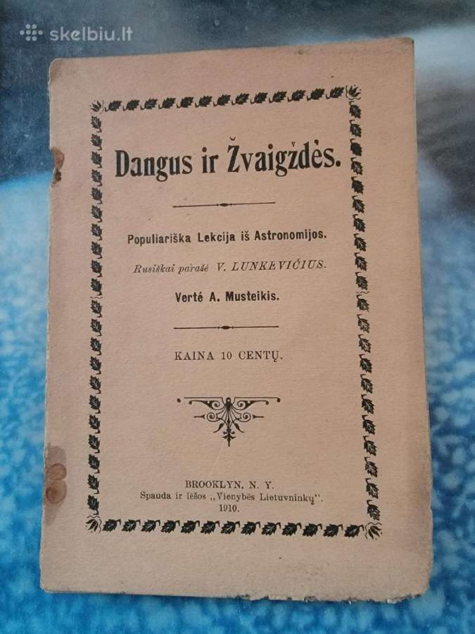 1910m.knyga "Dangus ir žvaigždės"