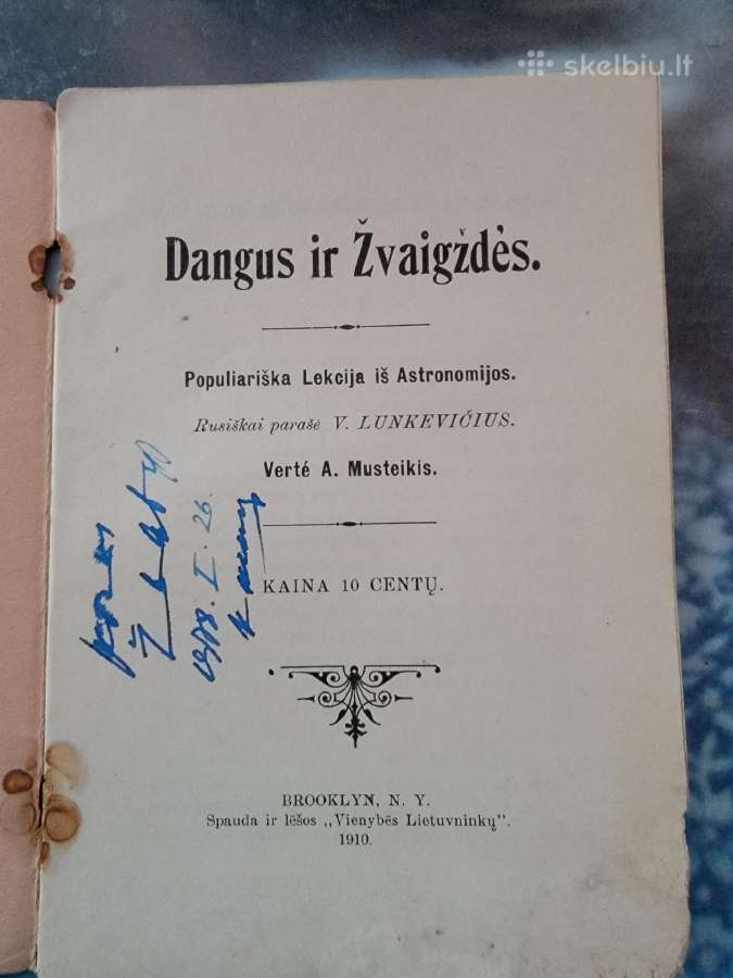 1910m.knyga "Dangus ir žvaigždės" - nuotraukos Nr. 2
