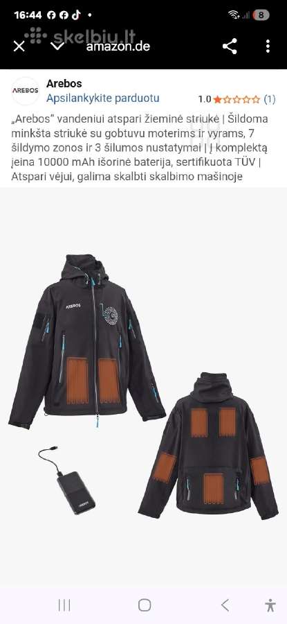 Šildomas Juodas džemperis XL Dydžio