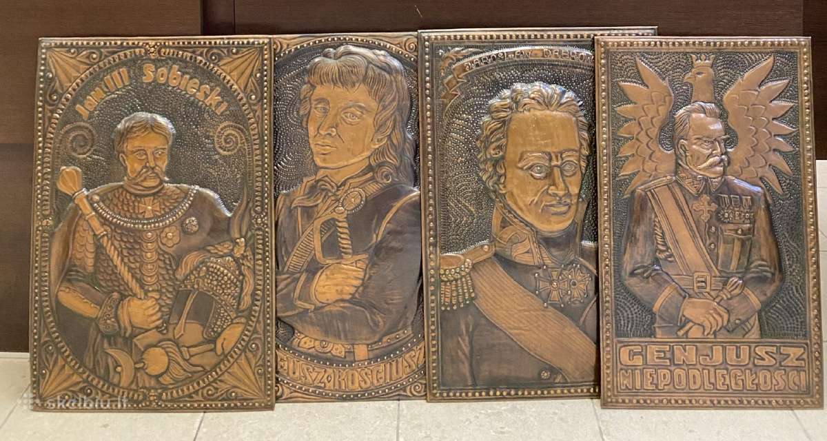 Lenkiški paveiksla- kaltiniai Kosciuszko, Sobieski