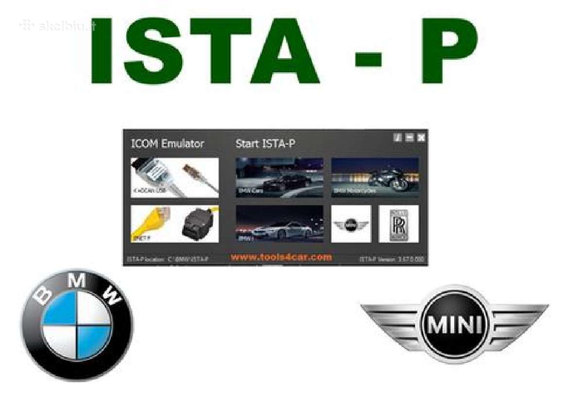 Bmw diagnostikos laidas Inpa K+dcan Obd2 – klaidų