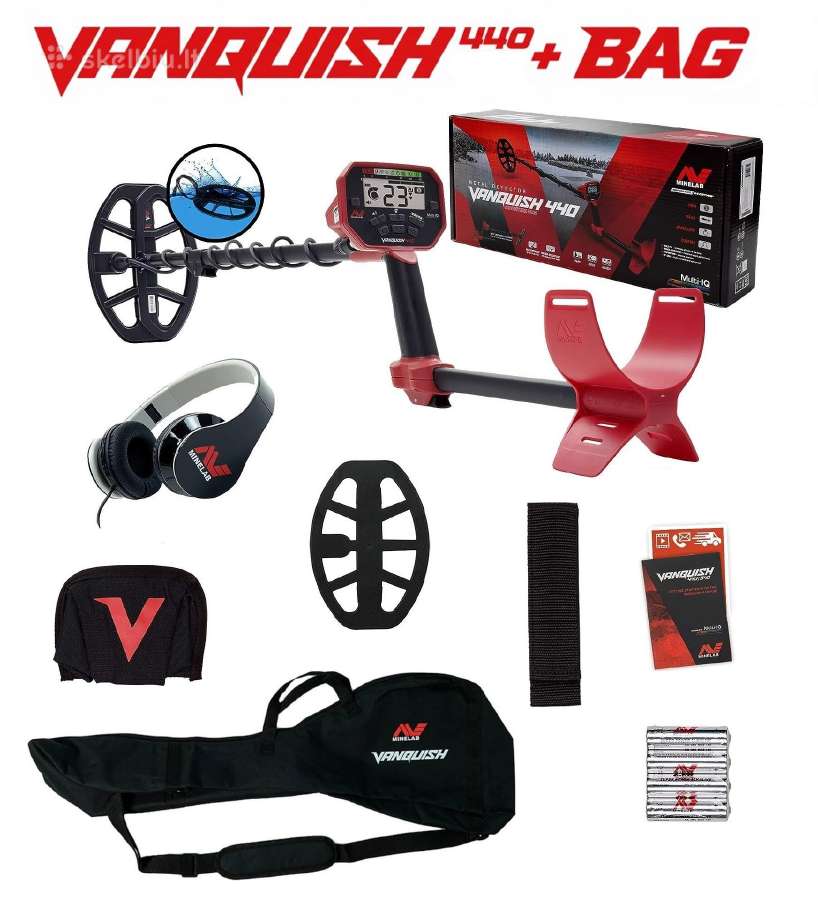 Metalo detektorius Minelab Vanquish 440 + Krepšys