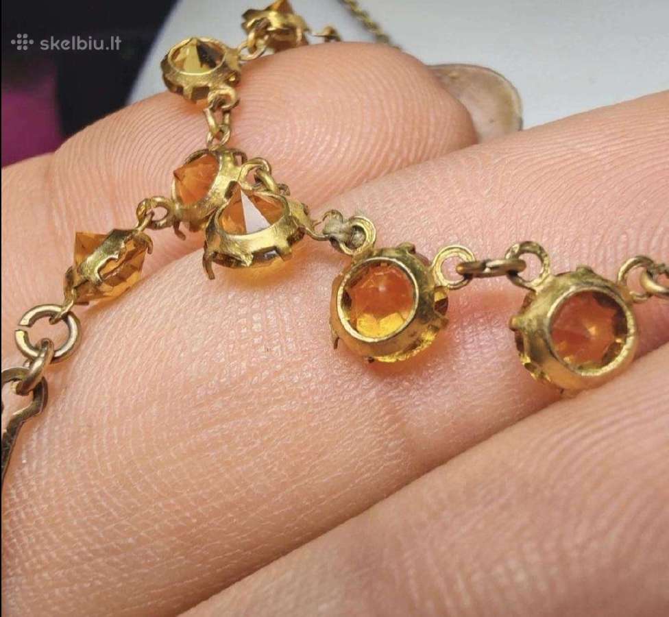 1920-1930m. Urano stiklo Art Deco vėrinys - nuotraukos Nr. 3