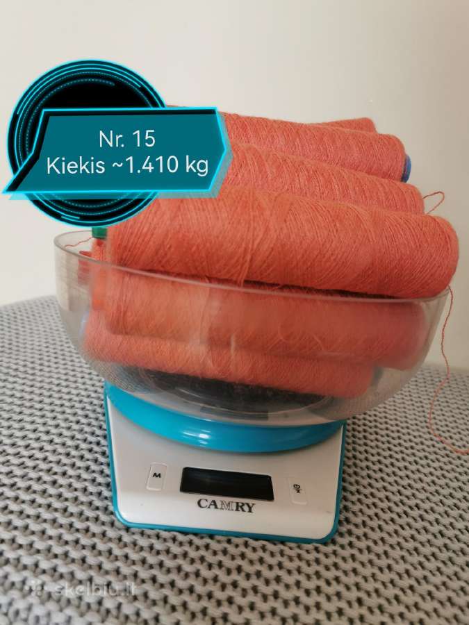 100 proc. Vilnoniai siūlai, susukti iš dviejų gijų - nuotraukos Nr. 2