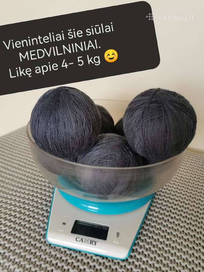 100 proc. Vilnoniai siūlai, susukti iš dviejų gijų - nuotraukos Nr. 8