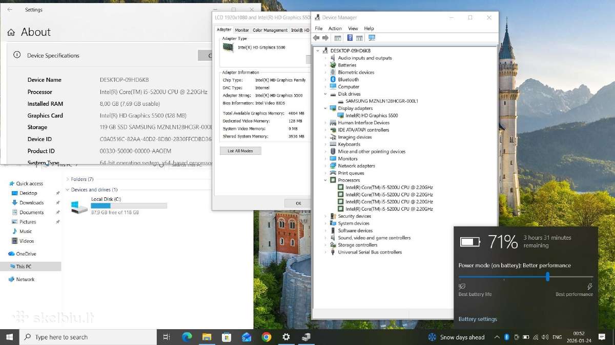 Lenovo thinkpad carbon i5/8gb/128ssd - nuotraukos Nr. 9