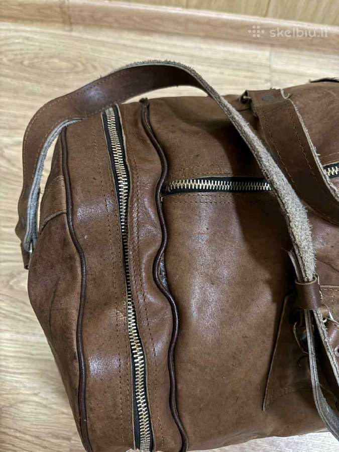 Vintazine tikros odos rankų darbo talpi tašė - nuotraukos Nr. 8
