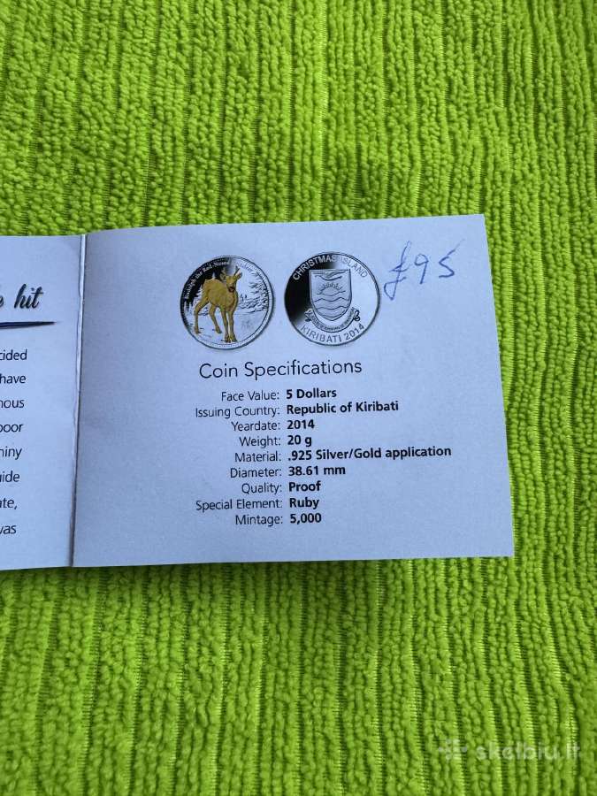 Moneta Kiribati 2014m. 5 dollars, sidabras(.925) - nuotraukos Nr. 5