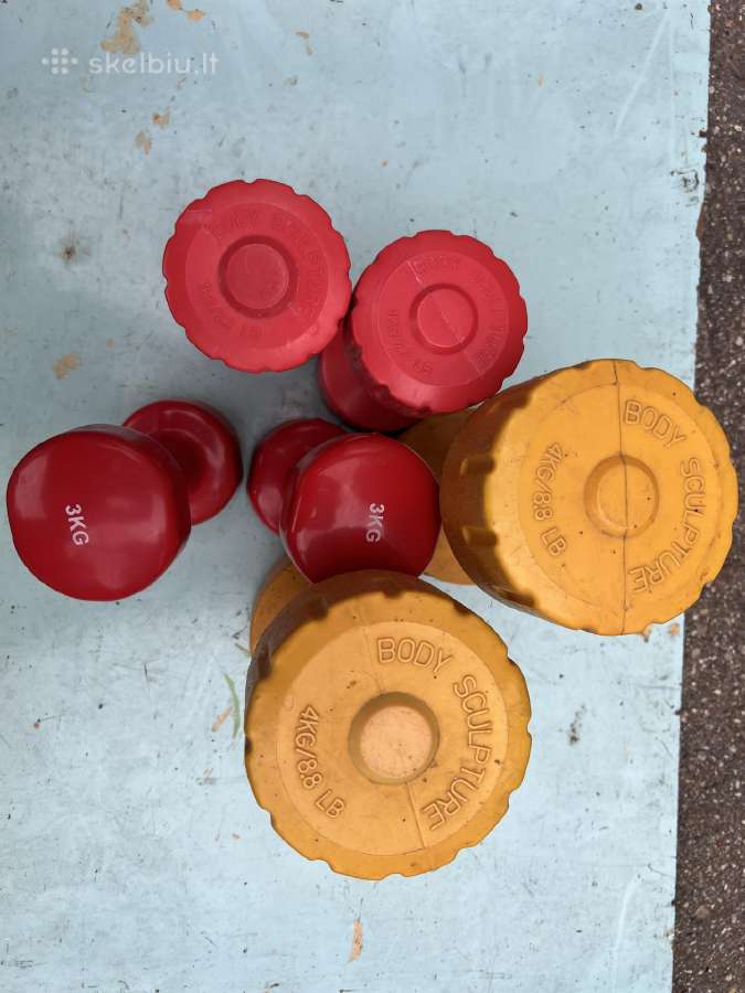 Hanteliai 2x1/2x2/2x3kg