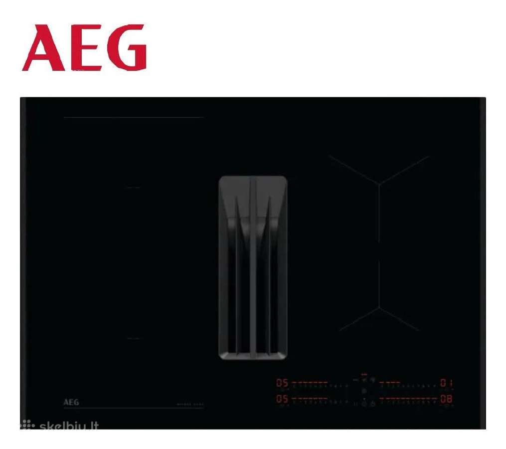 Aeg Xub6845as Combohob Black Matt 80cm