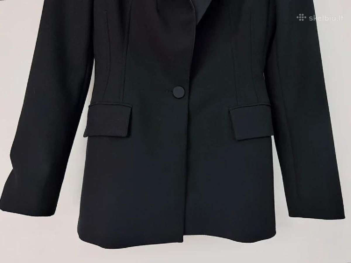 Stilingas elegantiškas juodas Zara švarkas - nuotraukos Nr. 3