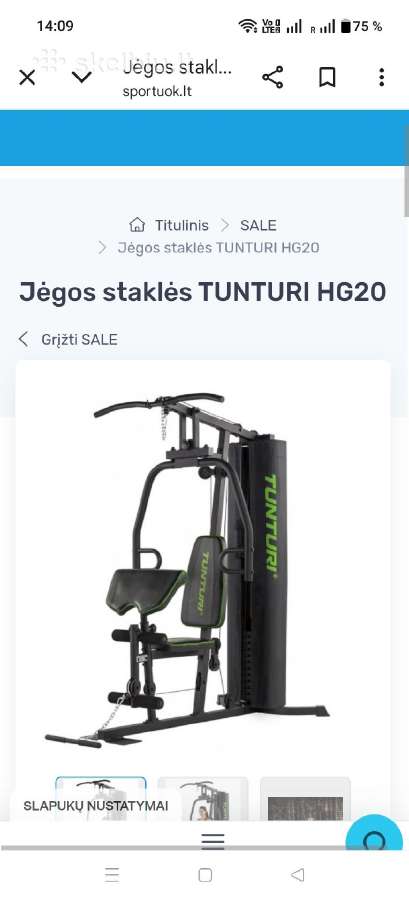 Jėgos staklės Tunturi Hg20