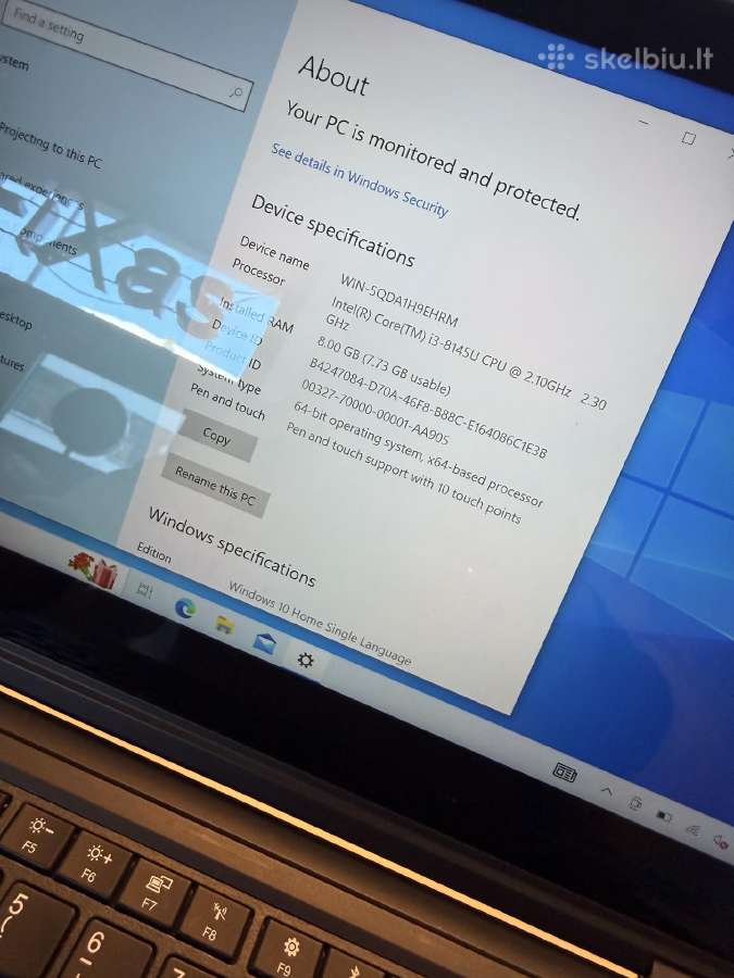Lenovo Yoga L390 i3(8)/8gb/256gb SSD touch screen - nuotraukos Nr. 2