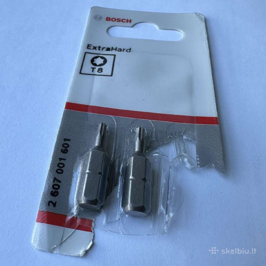 Bosch ypač kietas atsuktuvo antgalis T8 1/4 25mm - nuotraukos Nr. 3