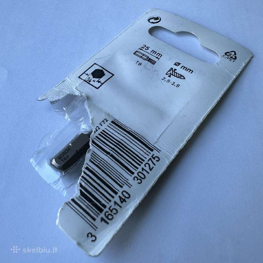 Bosch ypač kietas atsuktuvo antgalis T8 1/4 25mm - nuotraukos Nr. 4