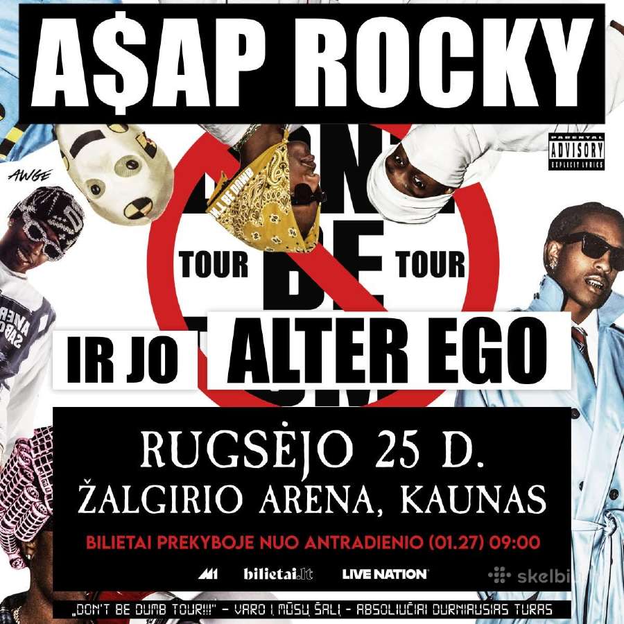 Parduodamas vienas stovimas bilietasi Asap Rocky.