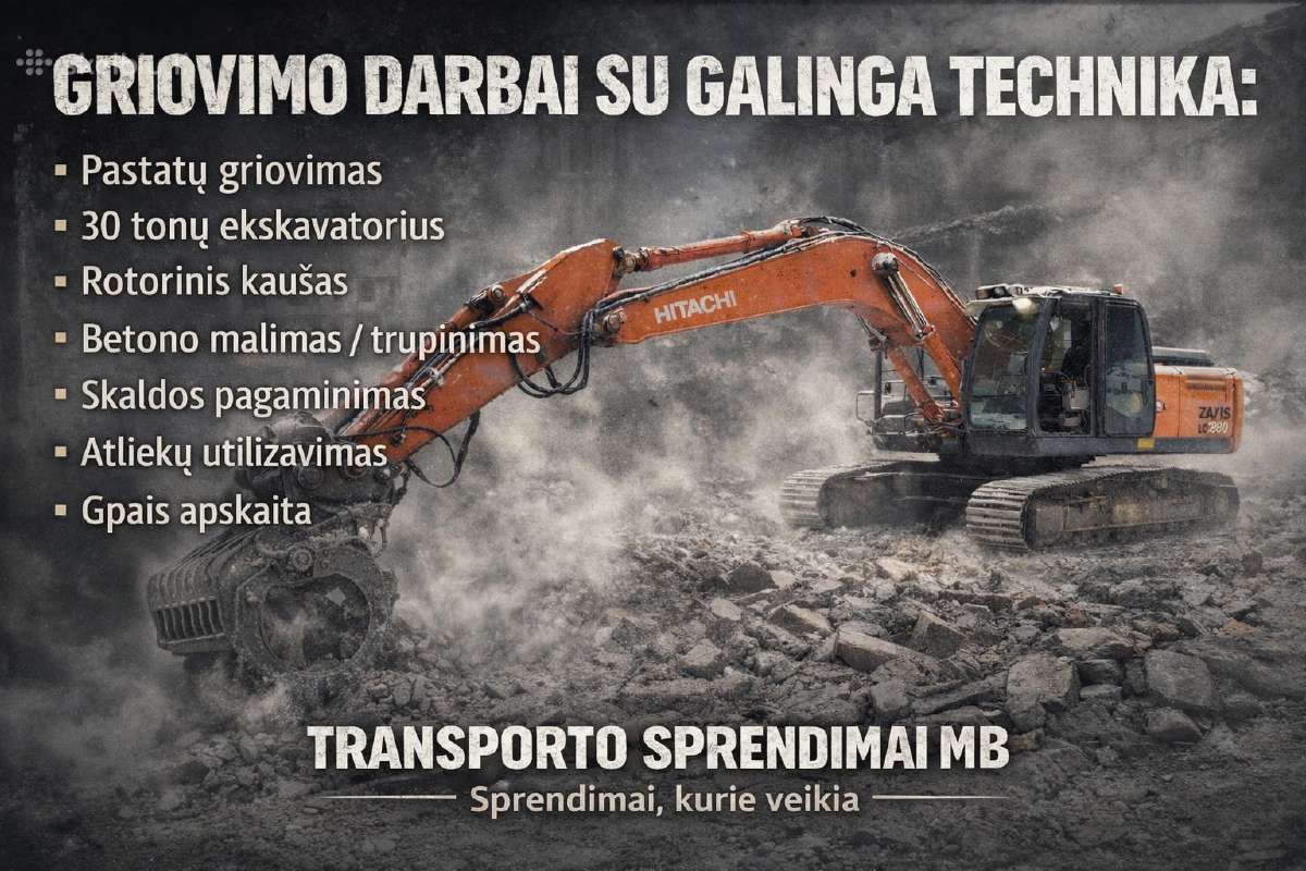 Griovimo darbai- demontavimas Vilniaus apskritis - nuotraukos Nr. 2