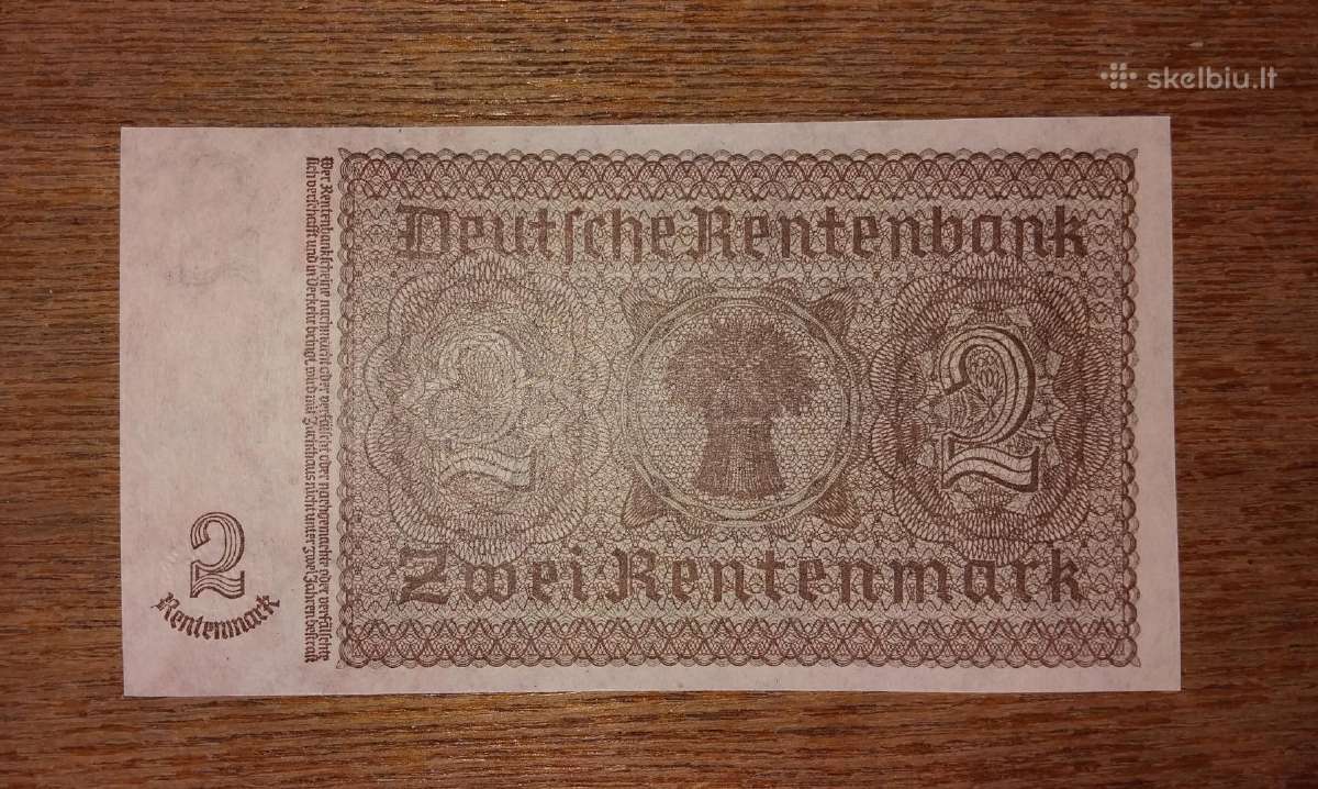 Vokietijos 2 rentenmark banknotas - nuotraukos Nr. 2