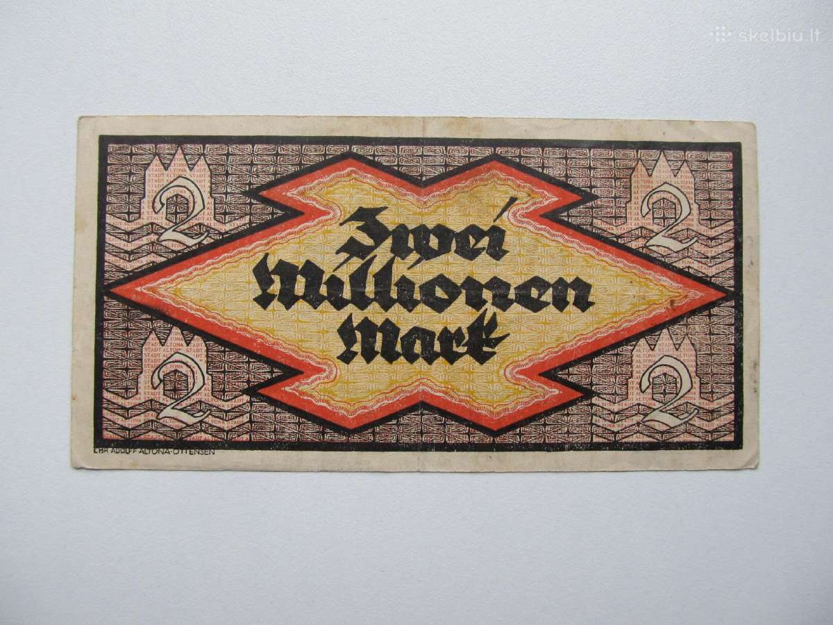 2 milijonai markiu , Altona Vokietija , 1923 - nuotraukos Nr. 2
