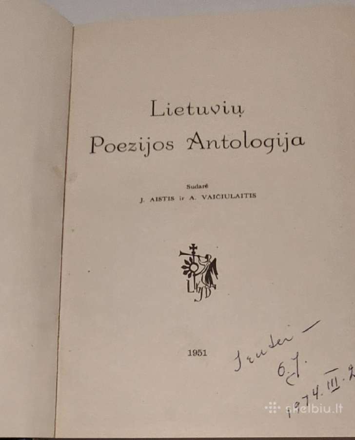 Lietuvių poezija ir Lietuvių poezijos antologija - nuotraukos Nr. 2