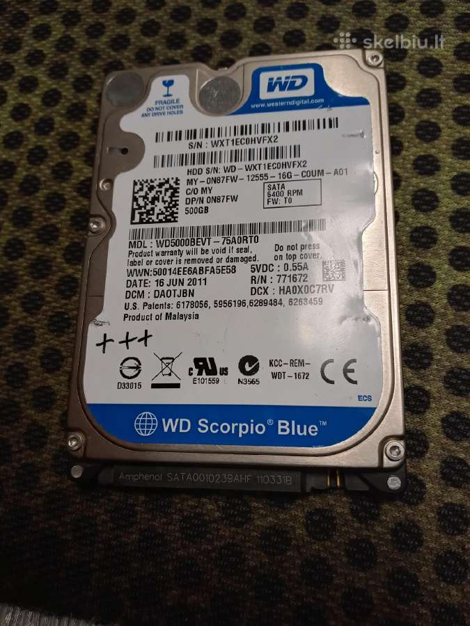 [41 €] - 640gb Toshiba 41 eur. (patikrintas) - nuotraukos Nr. 5